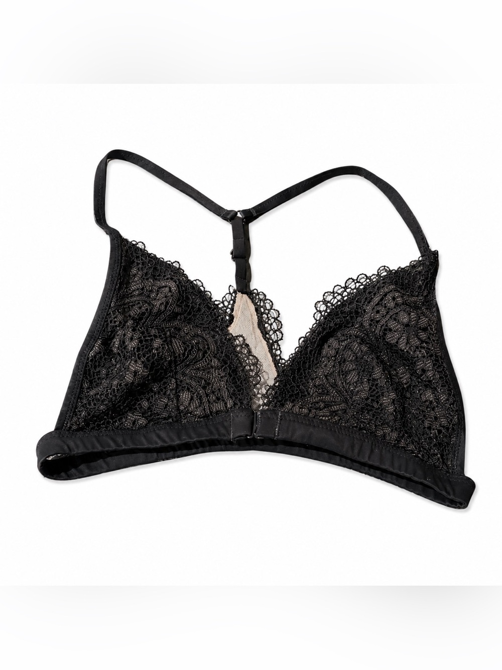 Victoria’s Secret Black Lace Front Close Racerback Bralette XS